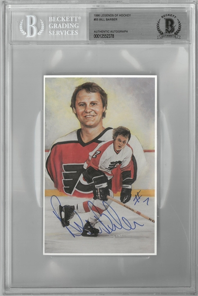 Bill Barber Autographed Legends of Hockey Card