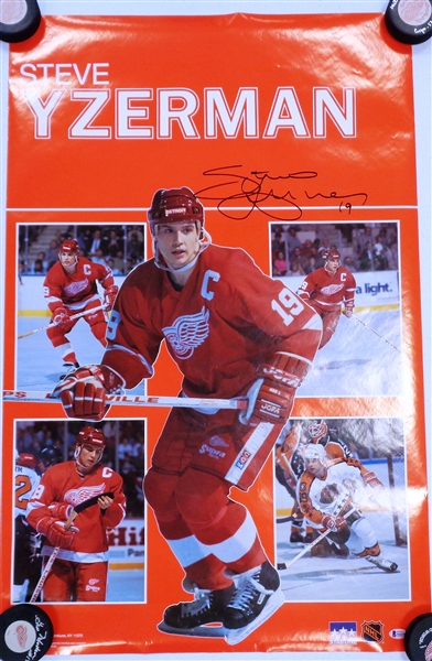Steve Yzerman Autographed 22x34 Poster