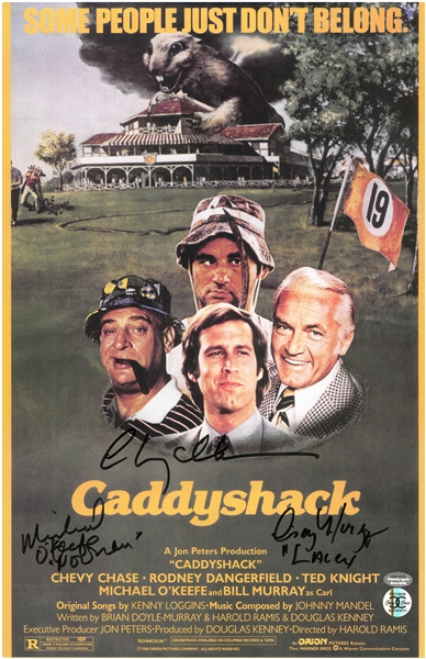 Caddyshack 11x17 Signed by Chase/OKeefe/Morgan