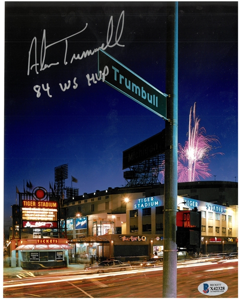 Alan Trammell Autographed 8x10 Photo w 84 WS MVP