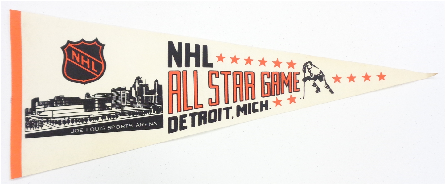 1980 NHL All Star Game Pennant - Gretzkys 1st Howes Last
