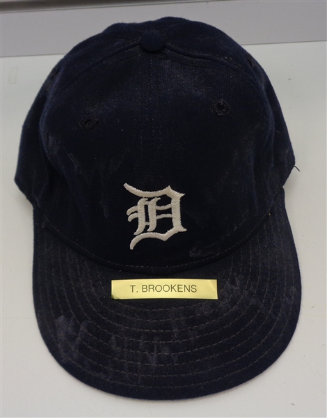 Tom Brookens Game Used Autographed Hat