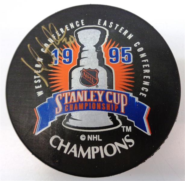 Martin Brodeur Autographed 1995 Stanley Cup Puck