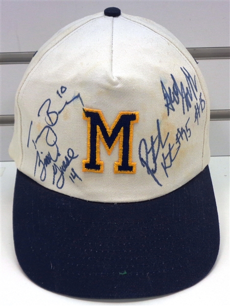 Early "Tommy" Brady Signed Hat with 3 Other Signatures