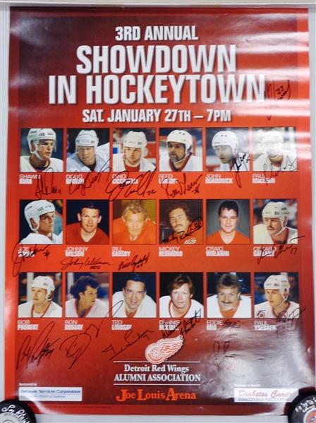 Detroit Red Wings Alumni Signed 18x24 Poster