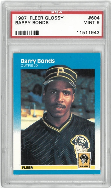 Barry Bonds PSA 9 1987 Fleer Glossy