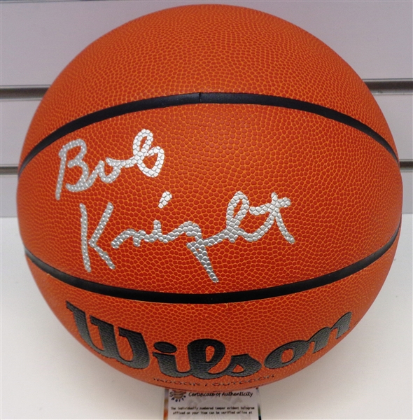 Bobby Knight Autographed NCAA Basketball