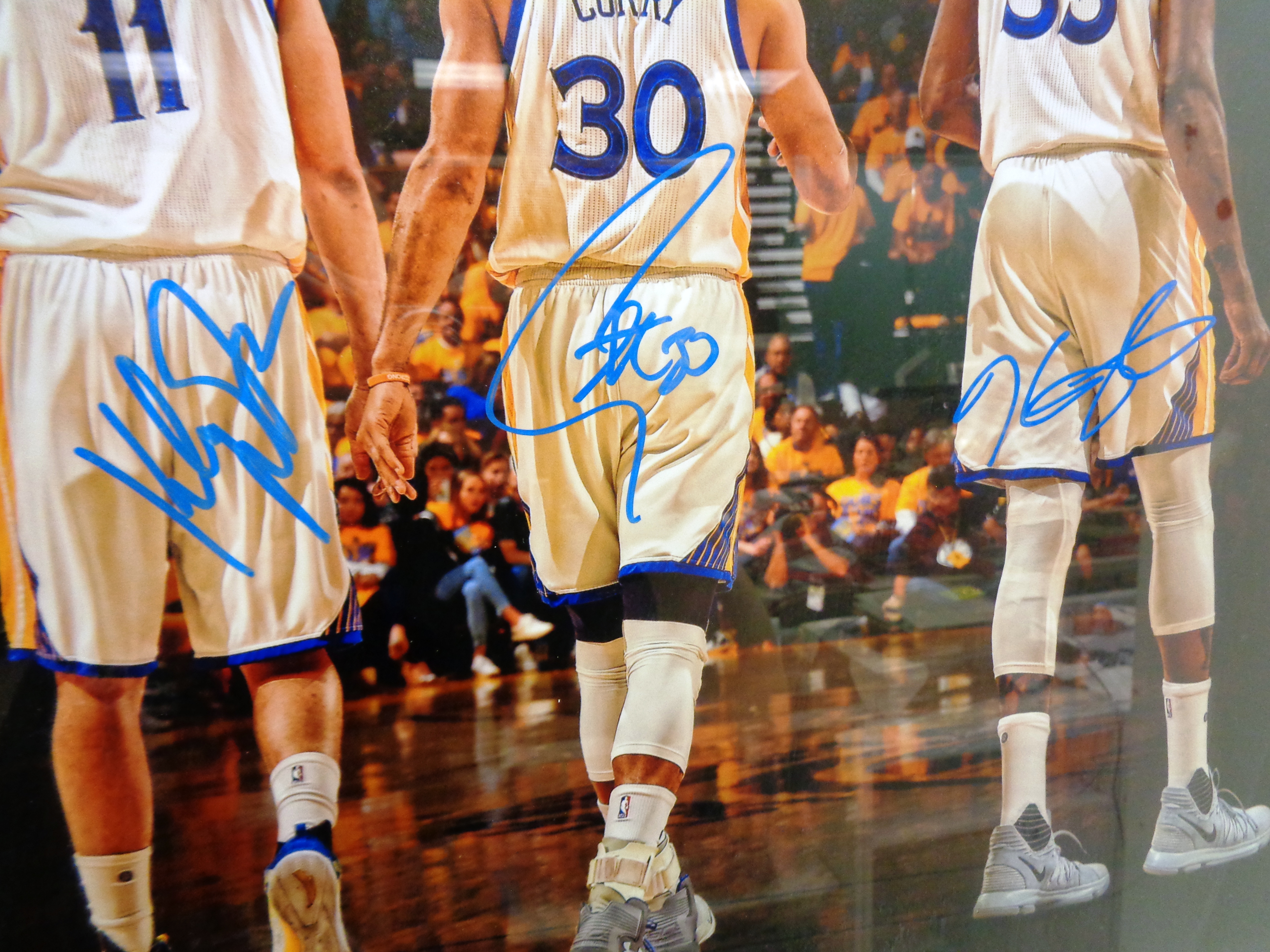 Stephen Curry Kevin Durant Golden State Warriors Signed Framed Photo –