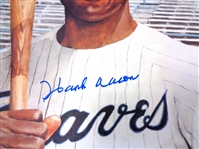 Hank Aaron Autographed 16x20 Lithograph