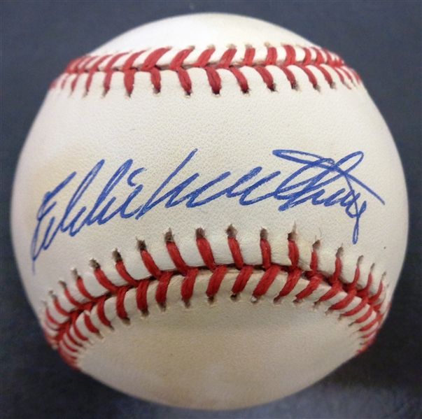 Eddie Mathews Autographed Baseball