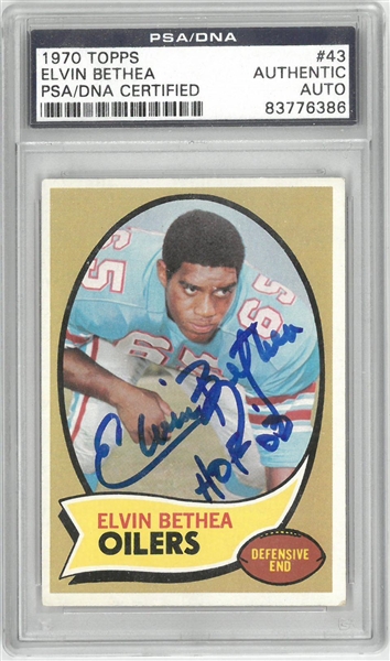 Elvin Bethea Autographed 1970 Topps Card