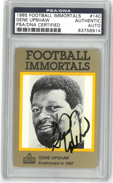 Gene Upshaw Autographed 1985 Football Immortals Card