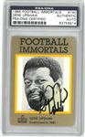 Gene Upshaw Autographed 1985 Football Immortals Card