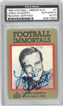 Lance Alworth Autographed 1985 Football Immortals Card