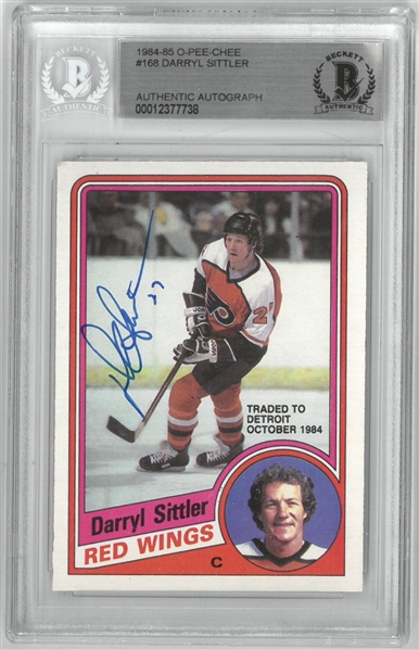 Darryl Sittler Autographed 1984/85 O-Pee-Chee