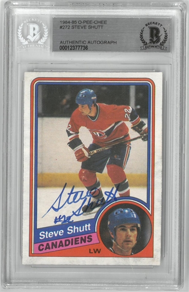 Steve Shutt Autographed 1984/85 O-Pee-Chee