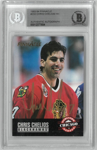 Chris Chelios Autographed 1993/94 Pinnacle