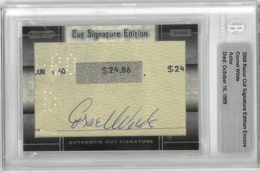 Cornell Wilde Autographed Razor Cut Signature Edition