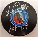 Luc Robitaille Autographed Hall of Fame Puck w/ HOF