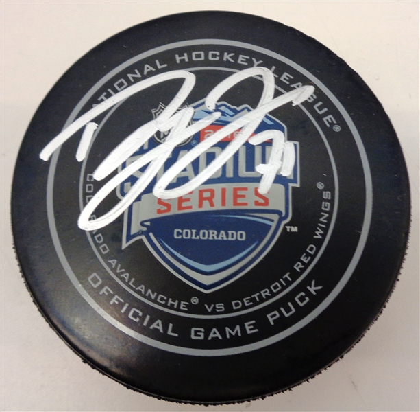 Dylan Larkin Autographed Stadium Series Game Puck