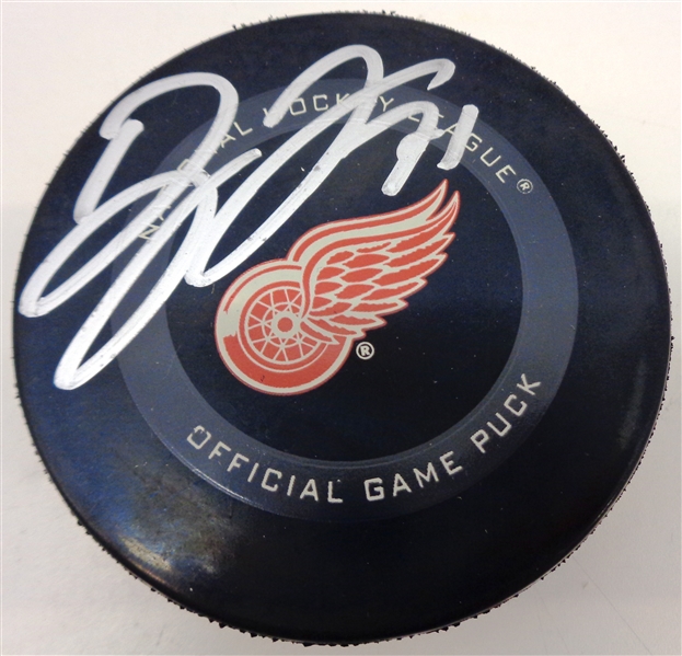 Dylan Larkin Autographed 2019/20 Red Wings Game Puck