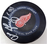 Sergei Fedorov Autographed 2019/20 Red Wings Game Puck