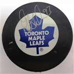 Doug Gilmour Autographed Maple Leafs Puck