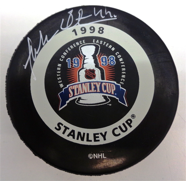 Anders Eriksson Autographed 1998 Cup Puck