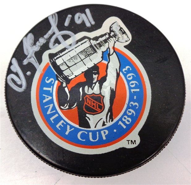 Sergei Fedorov Autographed 1993 Game Puck