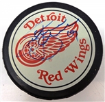 Steve Yzerman Autographed Red Wings Game Puck