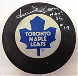 Dave Keon Autographed Maple Leafs Puck w/ HOF