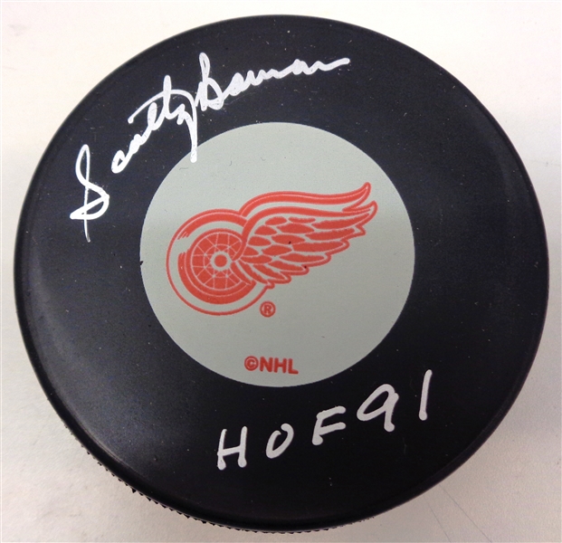 Scotty Bowman Autographed Red Wings Puck w/ HOF