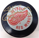 Steve Yzerman Autographed Red Wings Puck