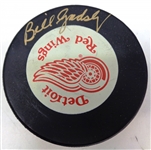 Bill Gadsby Autographed Red Wings Puck