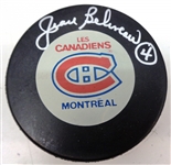 Jean Beliveau Autographed Canadiens Puck