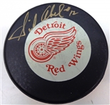 Sid Abel Autographed Red Wings Puck