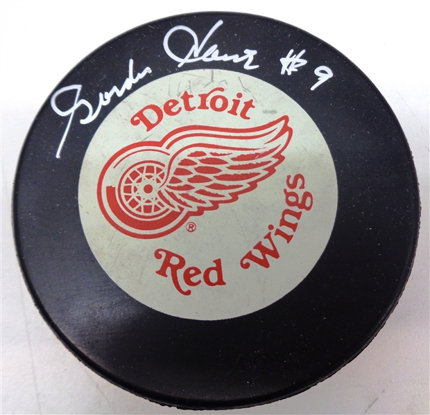 Gordie Howe Autographed Red Wings Puck