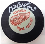 Chris Osgood Autographed Red Wings Puck