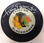Tony Esposito Autographed Blackhawks Puck