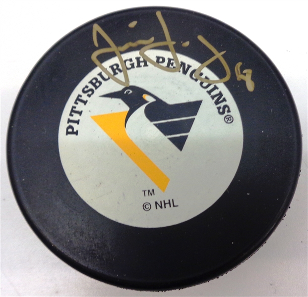 Jaromir Jagr Autographed Penguins Puck