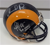 Marshall Faulk & Orlando Pace Autographed Rams Mini Helmet