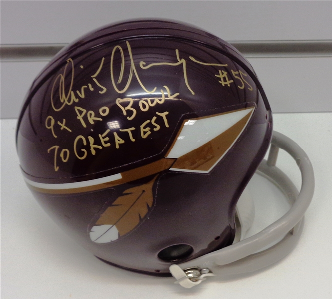 Chris Hanburger Autographed Redskins Mini Helmet Inscribed
