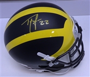 Ty Law & Tom Mack Autographed Michigan Mini Helmet