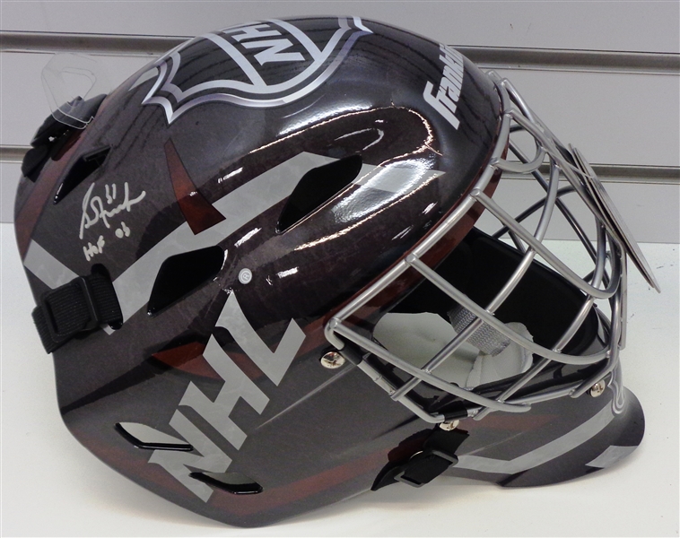 Grant Fuhr Autographed Full Size Goalie Helmet w/ HOF
