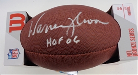 Warren Moon Autographed Football w/ HOF