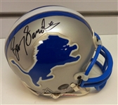 Barry Sanders Autographed Lions Mini Helmet
