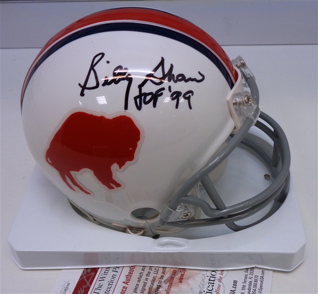 Billy Shaw Autographed Bills Mini Helmet w/ HOF