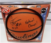 Andre Hutson Autographed Basketball w/ MSU National Champs
