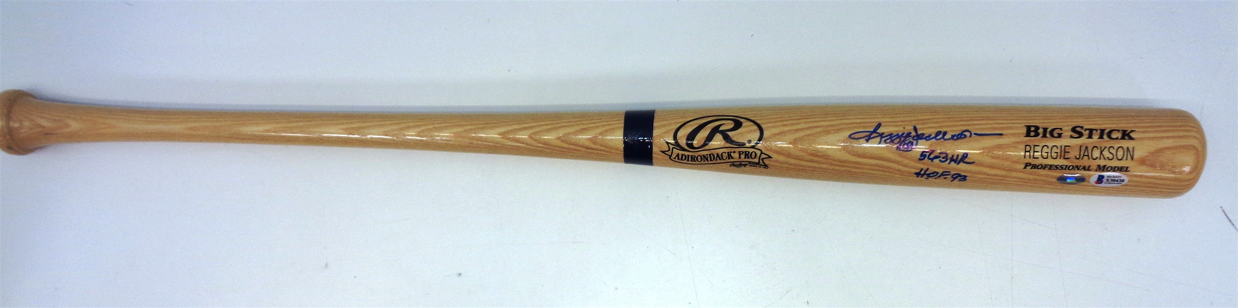 Reggie Jackson Autographed Bat w/ HRs/HOF