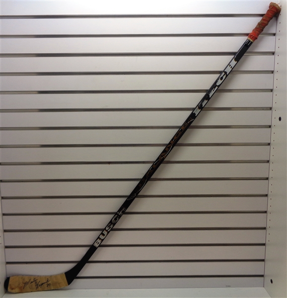 Martin Lapointe Game Used Autographed Stick